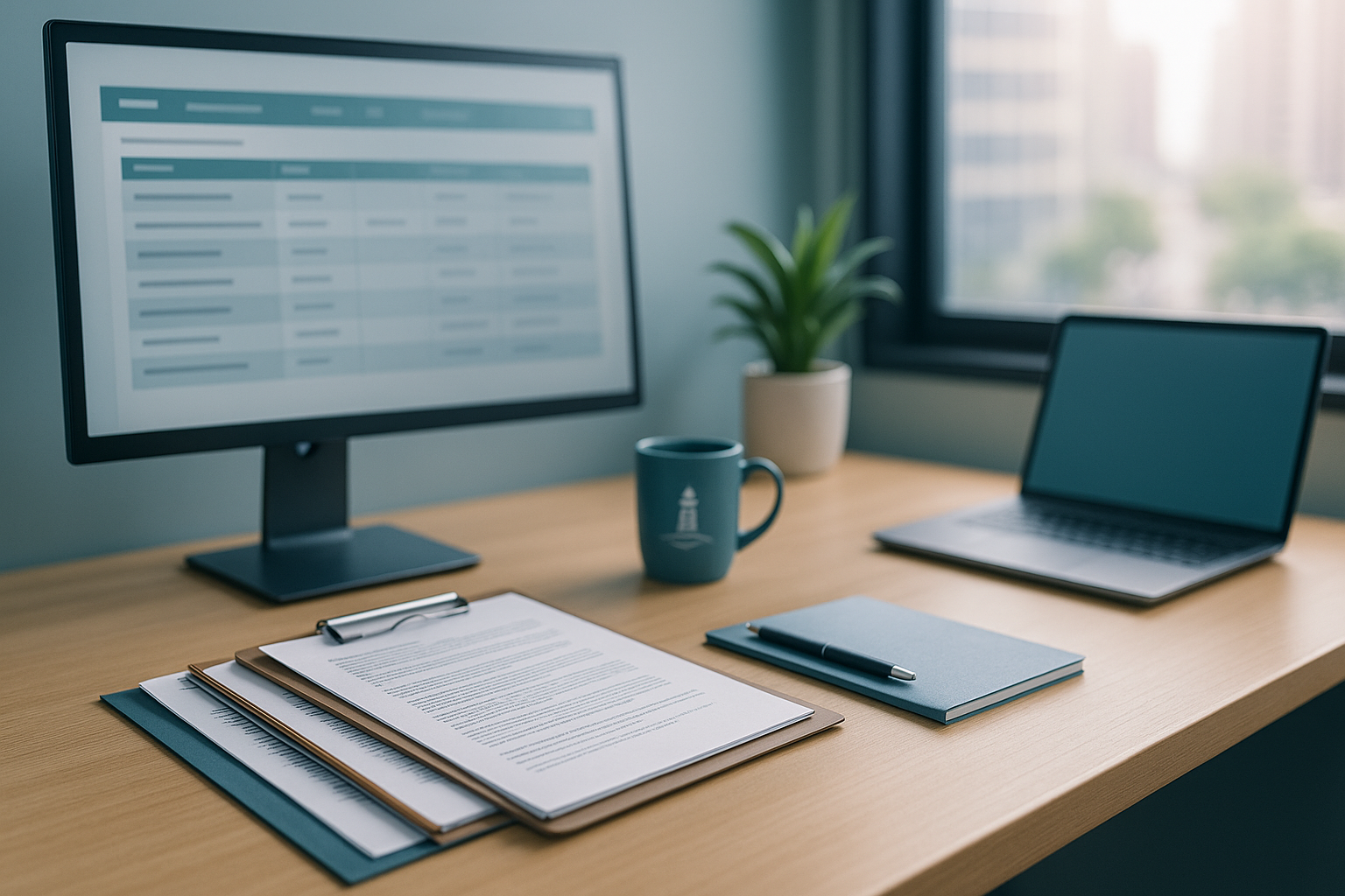 Person reviewing pricing and paperwork