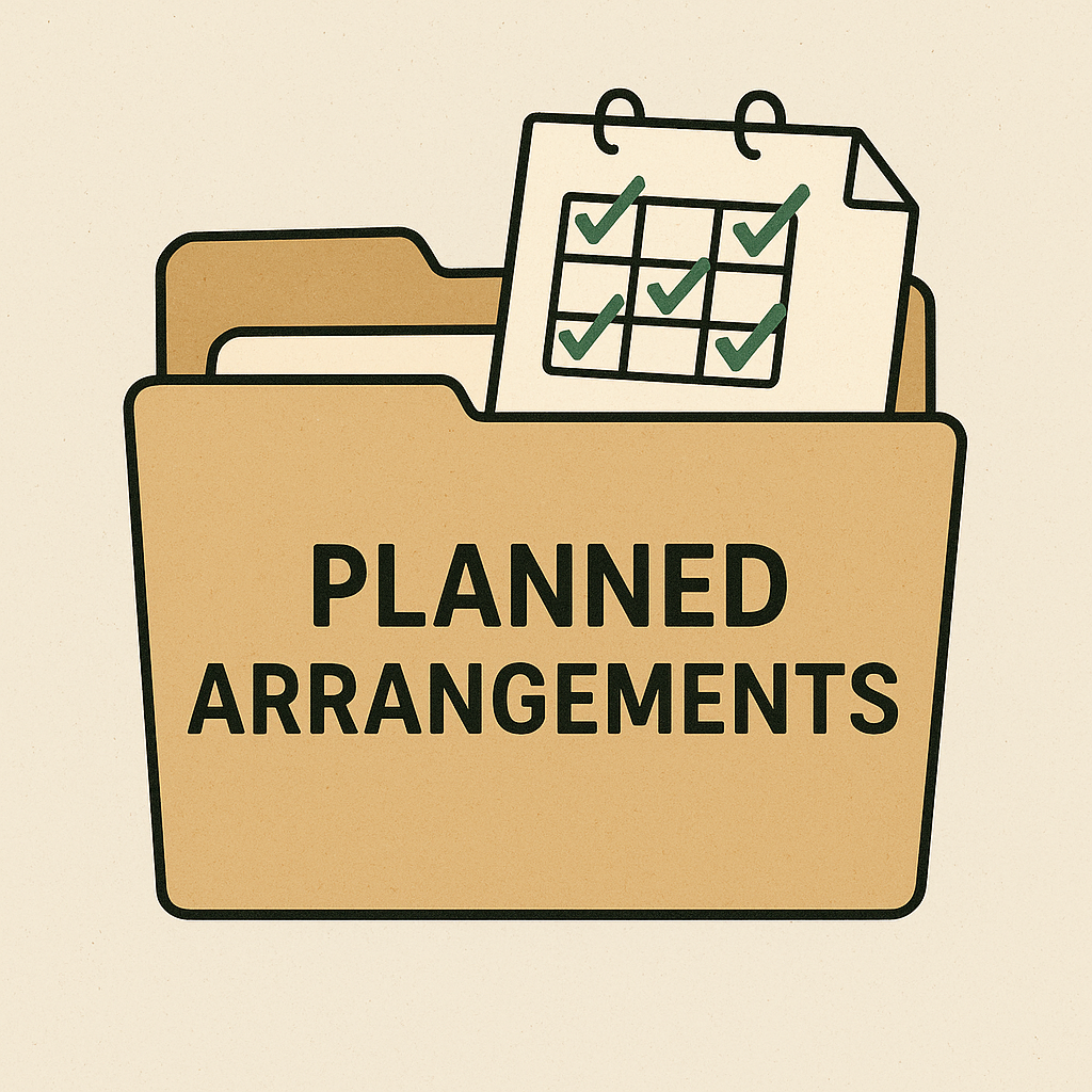 Planned arrangements folder
